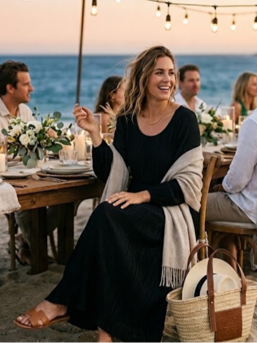 Anna-Bella Designs Classic Black Long-Sleeve Maxi Dress in rayon twist fabric